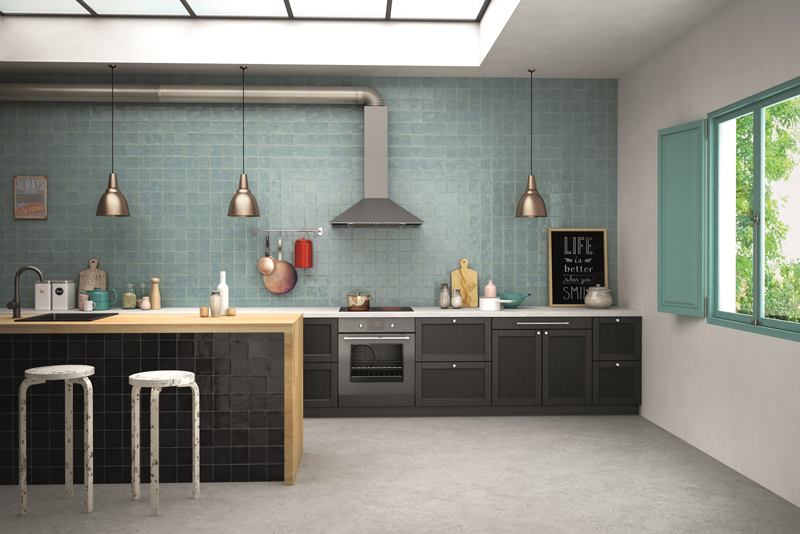 Carrelage zellige en faïence de cuisine